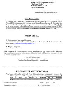 convocatoria junta general ordinaria de propietarios